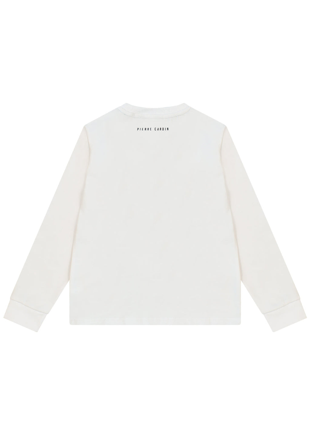 חולצת טישירט PIERRE CARDIN הדפס עיגול באמצע לילדים WHITE / 2Y