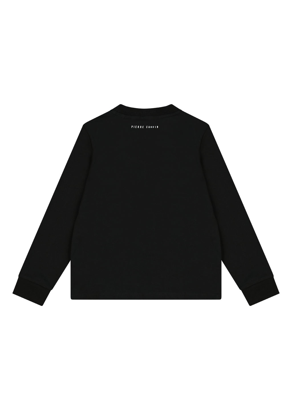 חולצת טישירט PIERRE CARDIN הדפס עיגול באמצע לילדים BLACK / 2Y