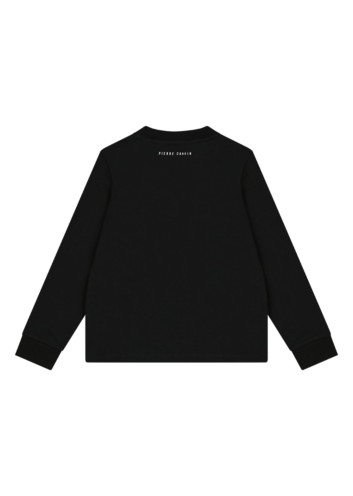 חולצת טישירט PIERRE CARDIN הדפס עיגול באמצע לילדים BLACK / 2Y