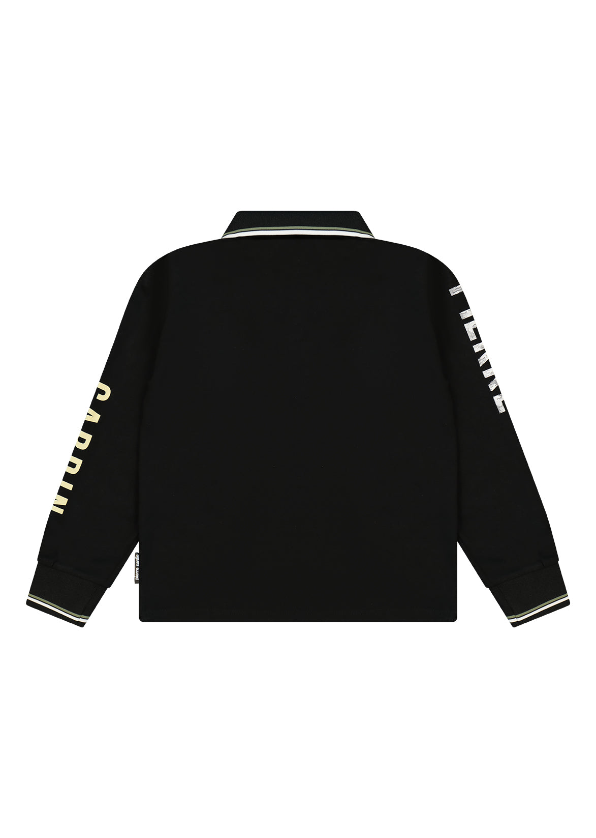 חולצת צווארון PIERRE CARDIN לוגו מותג בשרוולים לילדים BLACK / 4Y