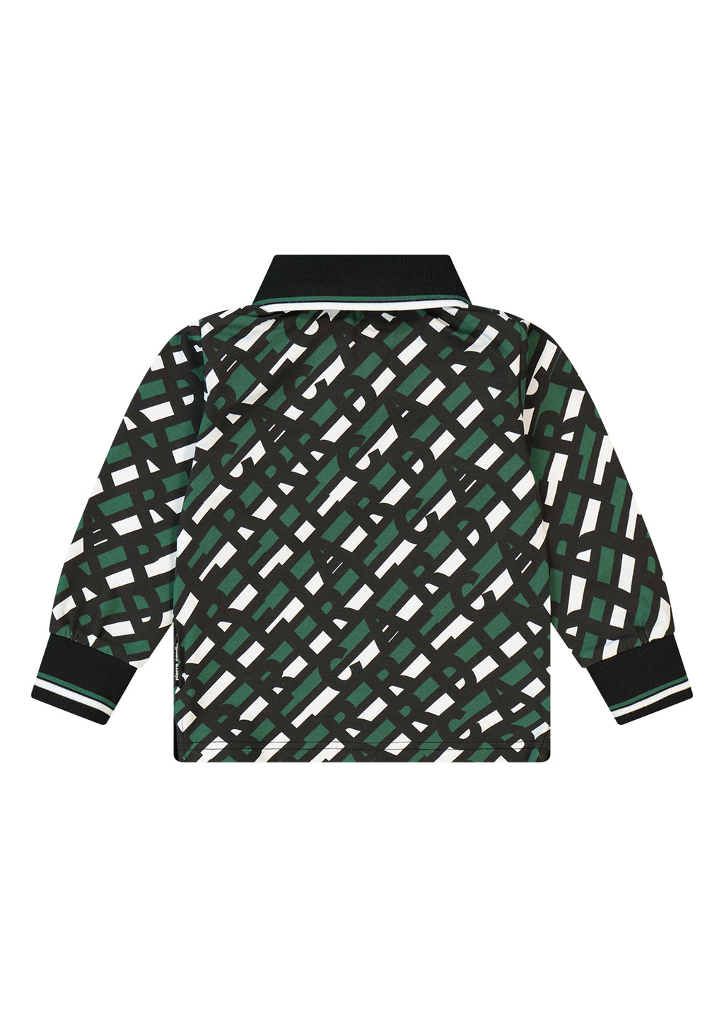 חולצת צווארון PIERRE CARDIN לוגו מונוגרמה לתינוקות BLACK / 3-6M