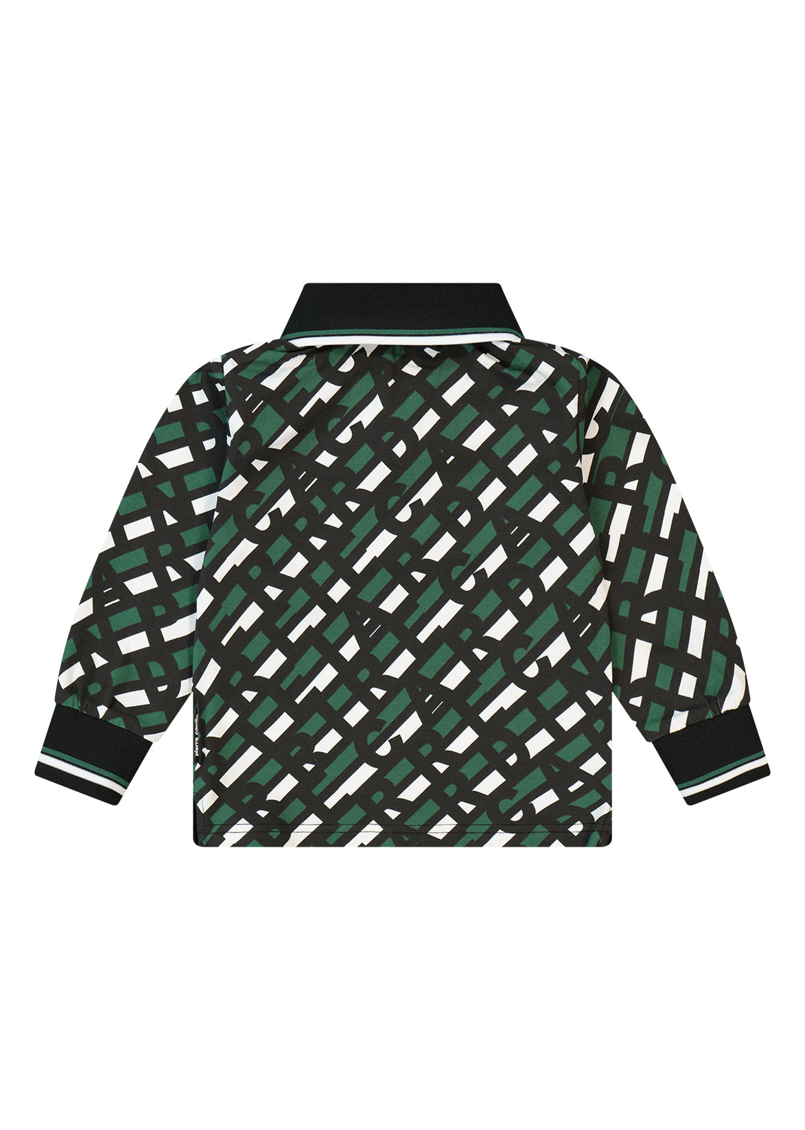 חולצת צווארון PIERRE CARDIN לוגו מונוגרמה לתינוקות BLACK / 3-6M