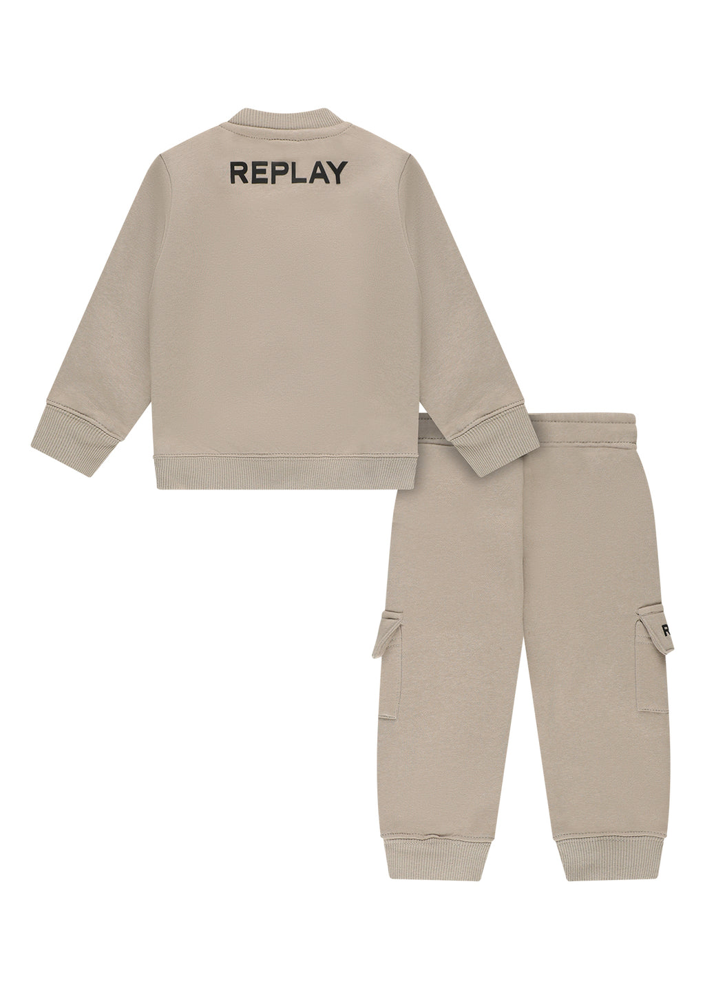 חליפת טרנינג REPLAY במראה יומיומי לתינוקות BEIGE / 3-6M