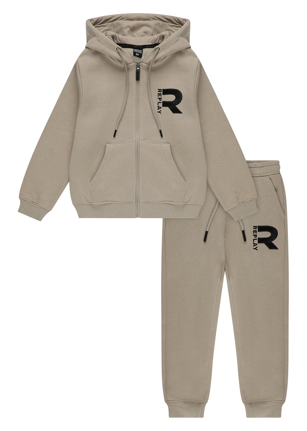 חליפת טרנינג REPLAY במראה מודרני לילדים BEIGE / 4Y
