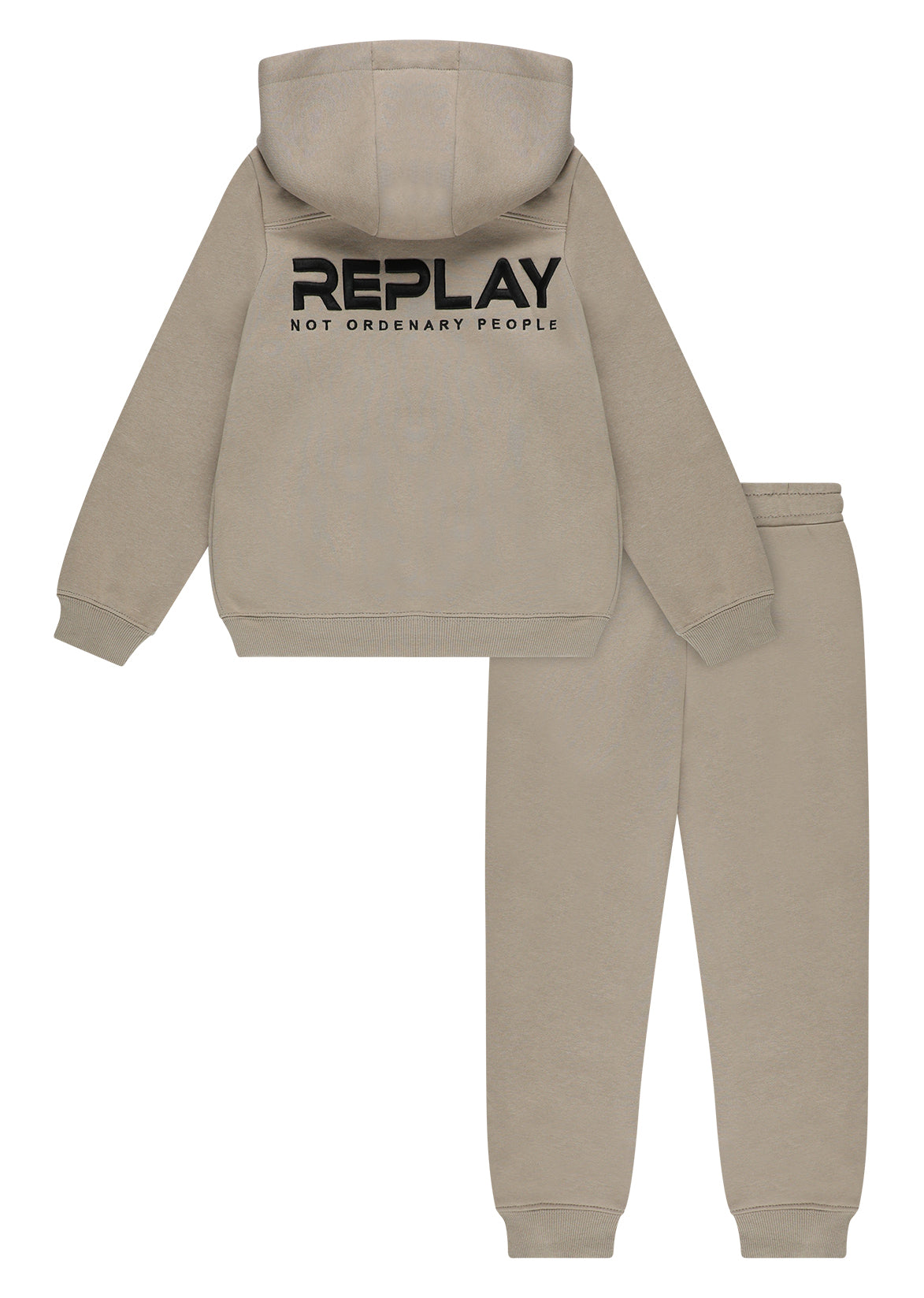 חליפת טרנינג REPLAY במראה מודרני לילדים BEIGE / 4Y