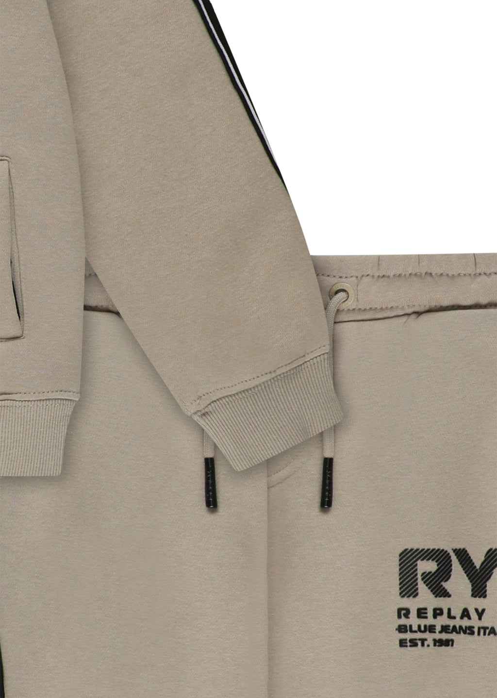 חליפת טרנינג REPLAY בעיצוב נקי לילדים BEIGE / 4Y