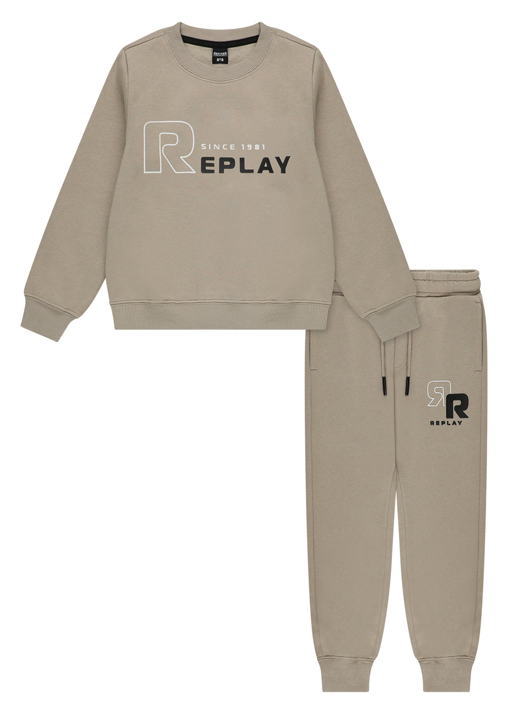 חליפת טרנינג REPLAY בסטייל אורבני לילדים BEIGE / 4Y