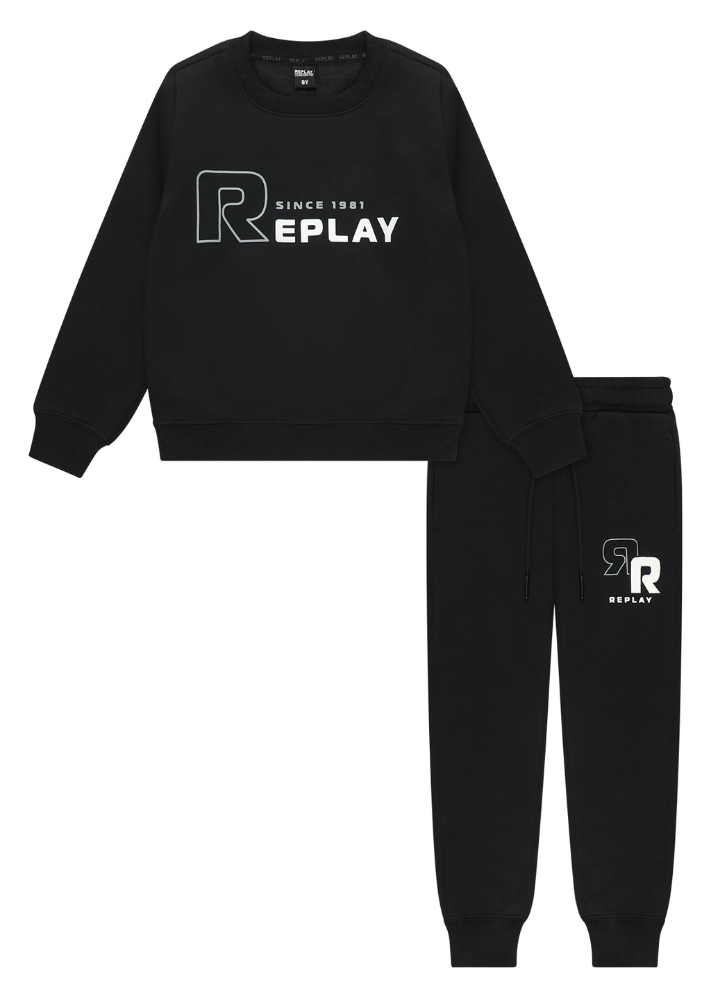 חליפת טרנינג REPLAY בסטייל אורבני לילדים BLACK / 4Y