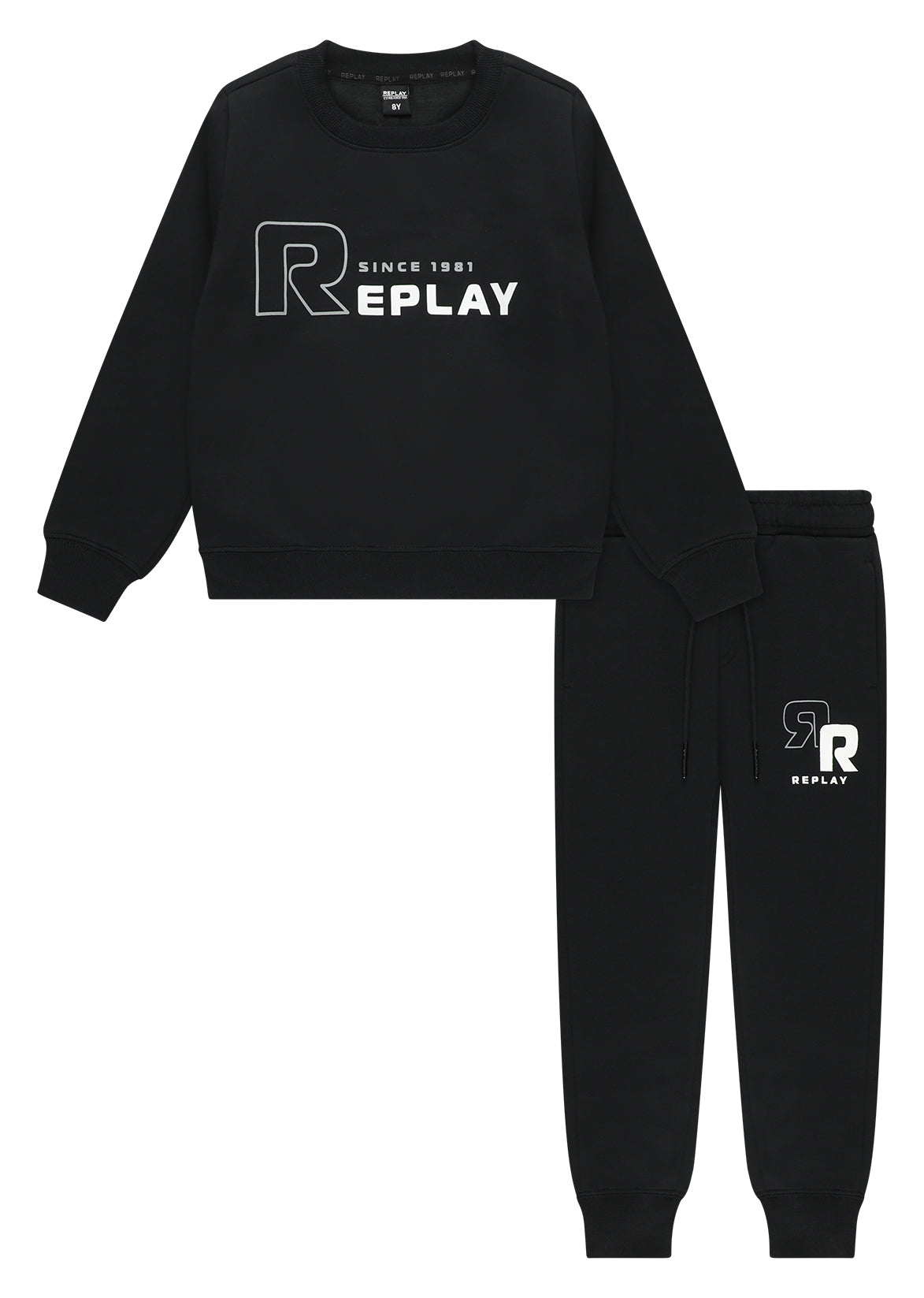חליפת טרנינג REPLAY בסטייל אורבני לילדים BLACK / 4Y