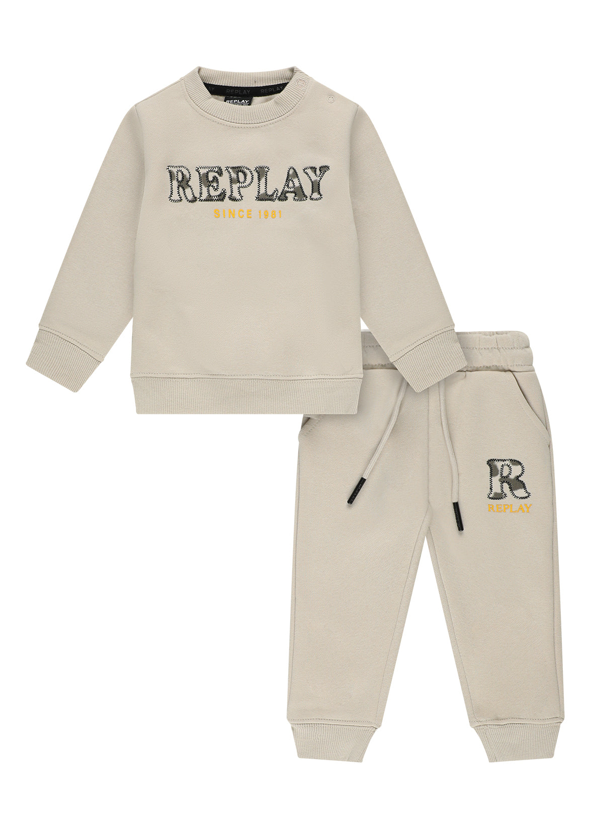 חליפת טרנינג REPLAY במראה מודרני לתינוקות Gray / 3-6M