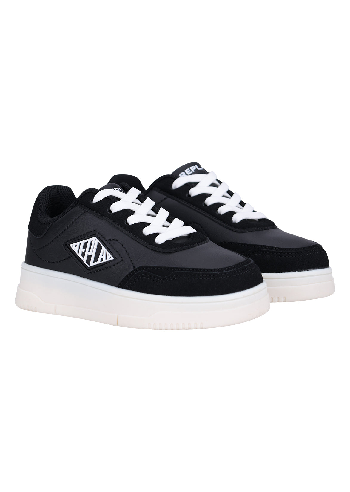 נעלי REPLAY לוגו צד גדול רטרו לילדים BLACK / 21