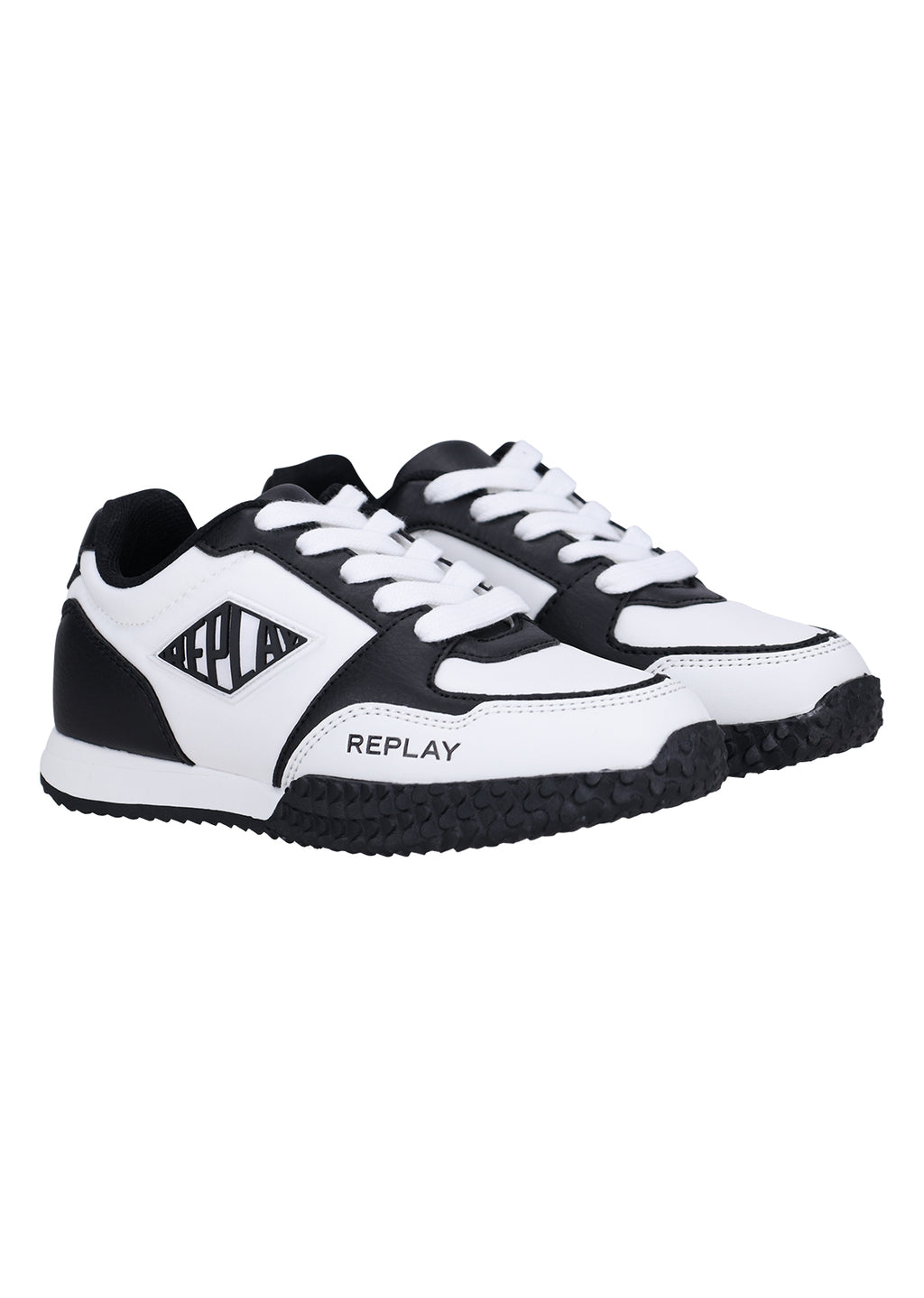 נעלי REPLAY לוגו צד וקונטרסט צבעים לילדים WHITE / 21