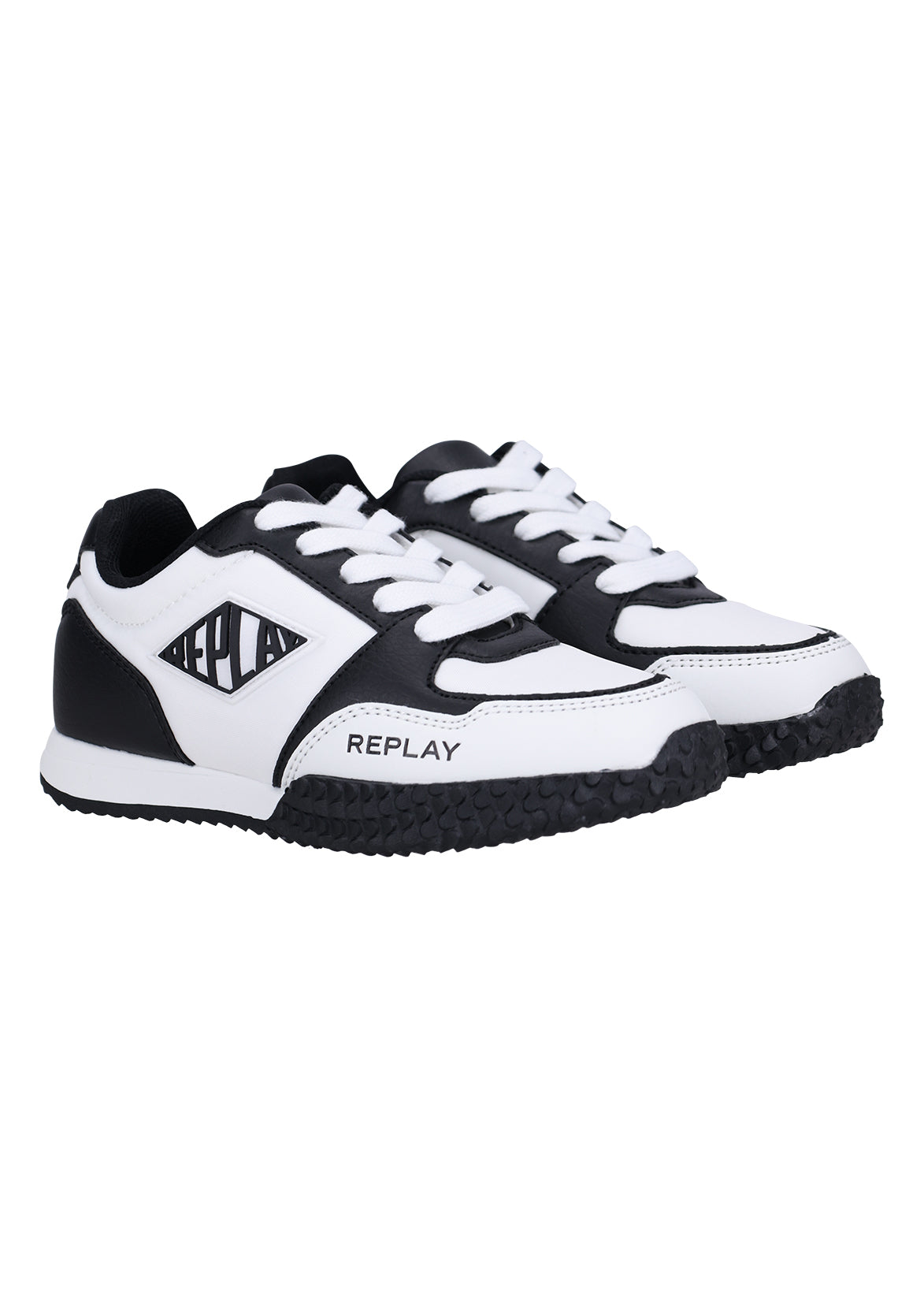נעלי REPLAY לוגו צד וקונטרסט צבעים לילדים WHITE / 21