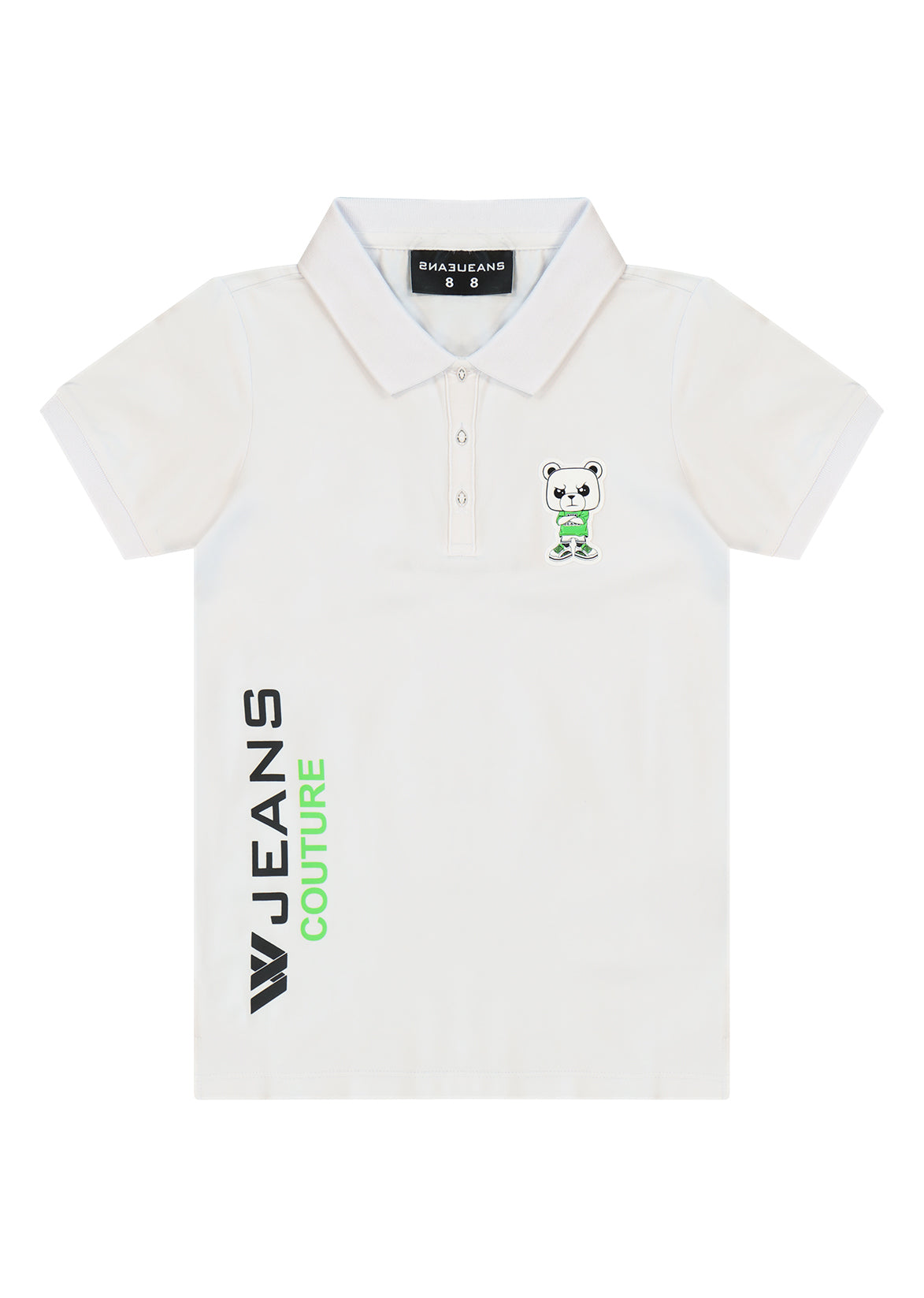 חולצת צווארון W JEANS COUTURE לילדים White / 2Y